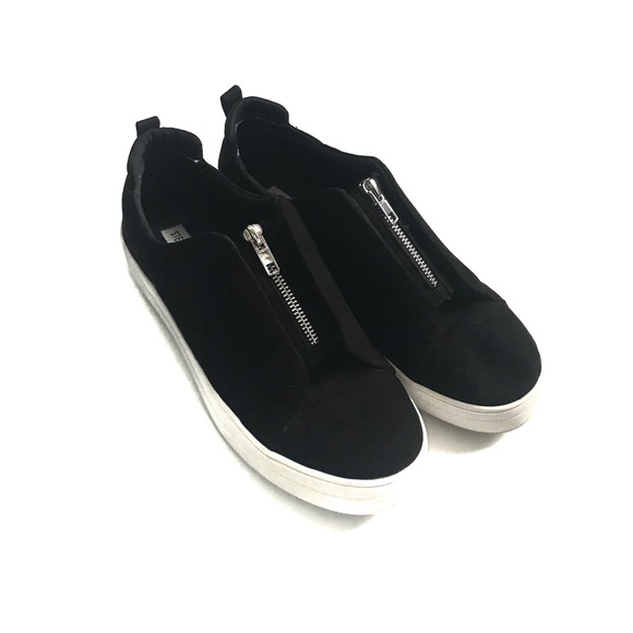 steve madden black zipper sneakers